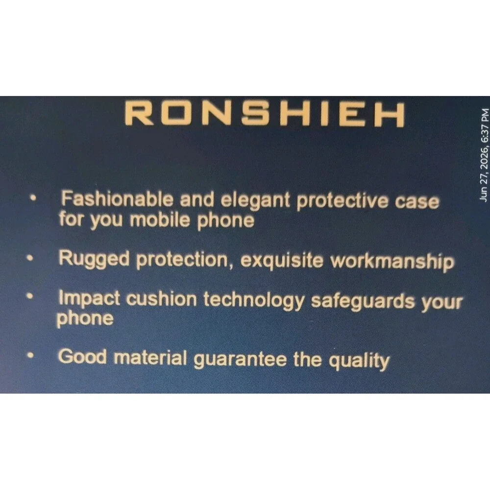 RONSHIEH Protective Case for Apple IPHONE 17 Air  Black Magnetic. NEW  (P0036B6)